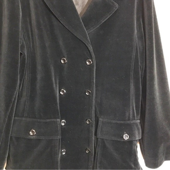 Liz Claiborne Velour Double Breasted Jacket - Picture 4 of 8